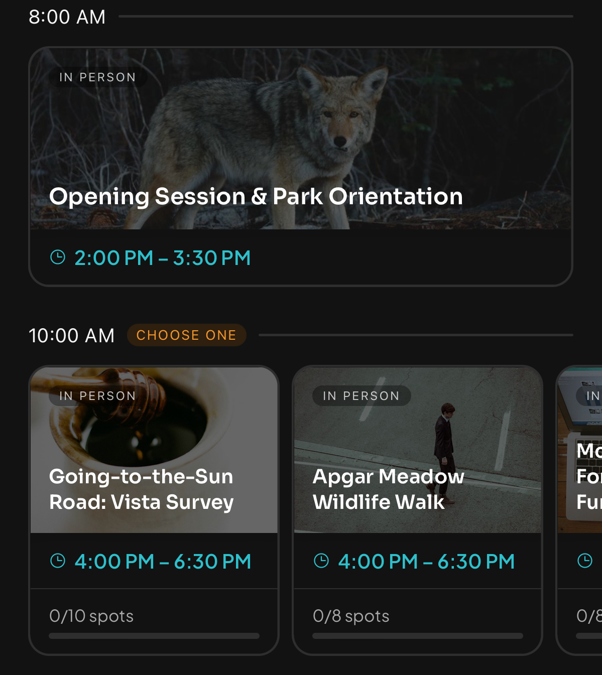 Multi-Track Session Scheduling